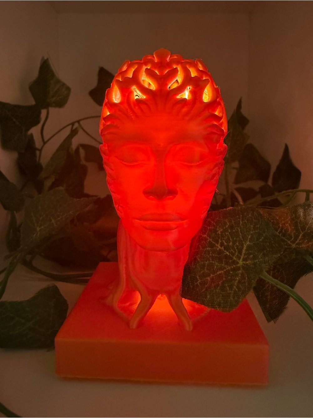 Tri color Tree-Head Decorative LED Sculpture - Home Art